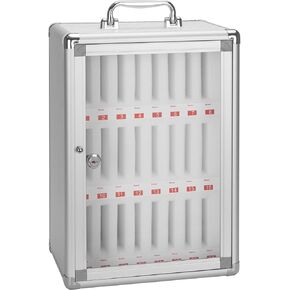 36-Slot Cell Phone Locker - Durable Cell Phone Lock Box with Key for Secure Phone Storage, Versatile Phone Box for Offices, Schools, and Factories, Cabinet Pocket Chart Lock Box Design