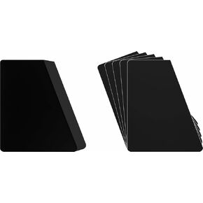 (30) 7" Record Divider Cards - SLOPED - Black, Heavy Duty 30mil - 7" x 8 1/2" - #07NS85BK30DI