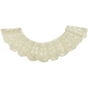 Wrapables Vintage Crochet Lace Cream Collar