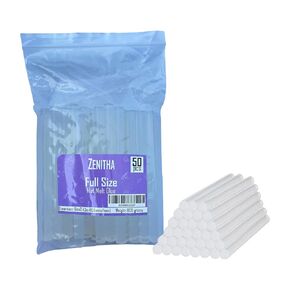Zenitha Full Size Hot Glue Sticks Bulk,50-Pack, 6" x .43", Clear All-Temp Glue Gun Sticks for Art, Craft, DIY