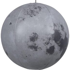 Jet Creations Space Theme Inflatable Moon Ball, 12" After Inflated Earth’s Natural Satellite, Educational Toy, Beachball, Pool Fun, Party Decoration, Toys for Kids, VBS, Photo Prop, 1 pc