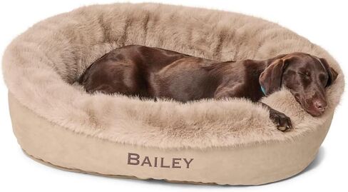 Orvis Dog Faux Fur Wraparound Bed, Basil - Small in Saudi Arabia