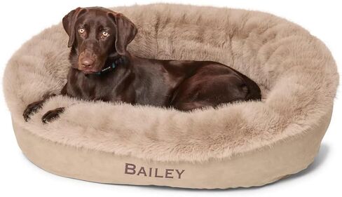 Orvis Dog Faux Fur Wraparound Bed, Basil - Small in Saudi Arabia
