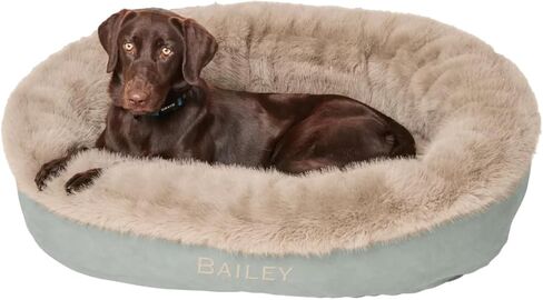 Orvis Dog Faux Fur Wraparound Bed, Basil - Small in Saudi Arabia