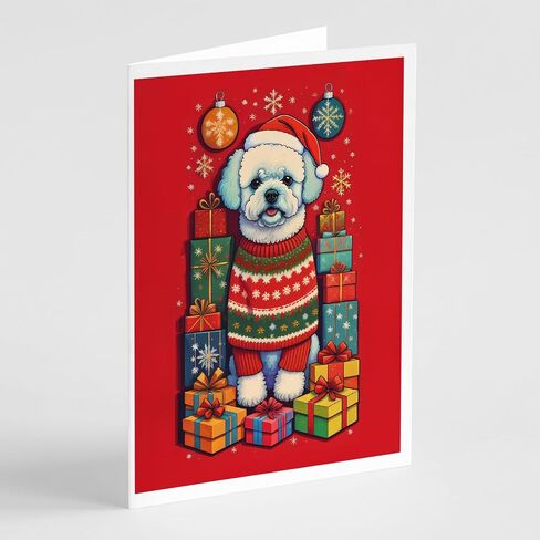 كنوز كارولين DAC3151GCA7P Rottweiler Holiday Christmas Greeting Cards حزمة من 8 بطاقات فارغة مع مغلفات غريب الأطوار A7 حجم 5x7 بطاقات ملاحظة فارغة in Saudi Arabia