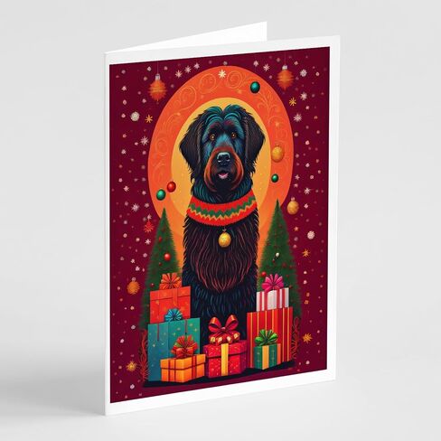 كنوز كارولين DAC3151GCA7P Rottweiler Holiday Christmas Greeting Cards حزمة من 8 بطاقات فارغة مع مغلفات غريب الأطوار A7 حجم 5x7 بطاقات ملاحظة فارغة in Saudi Arabia