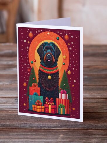كنوز كارولين DAC3151GCA7P Rottweiler Holiday Christmas Greeting Cards حزمة من 8 بطاقات فارغة مع مغلفات غريب الأطوار A7 حجم 5x7 بطاقات ملاحظة فارغة in Saudi Arabia