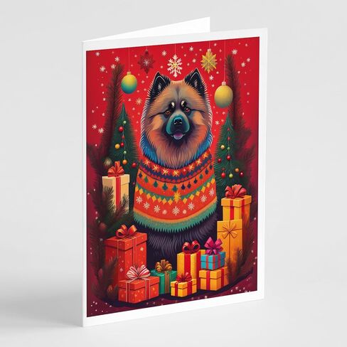 كنوز كارولين DAC3151GCA7P Rottweiler Holiday Christmas Greeting Cards حزمة من 8 بطاقات فارغة مع مغلفات غريب الأطوار A7 حجم 5x7 بطاقات ملاحظة فارغة in Saudi Arabia