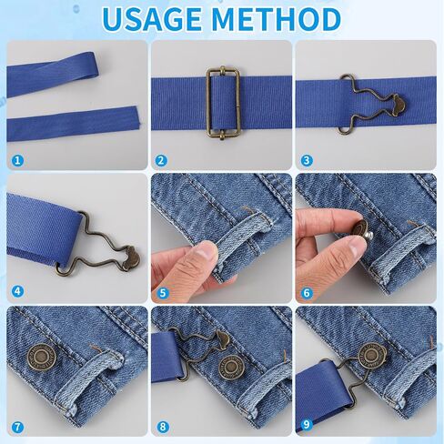 Lusofie 2 Pairs Overall Buckles Replacement Metal Overall Clips Clasp Replacement with Adjustable Tri Glide Slide Buckle in Saudi Arabia