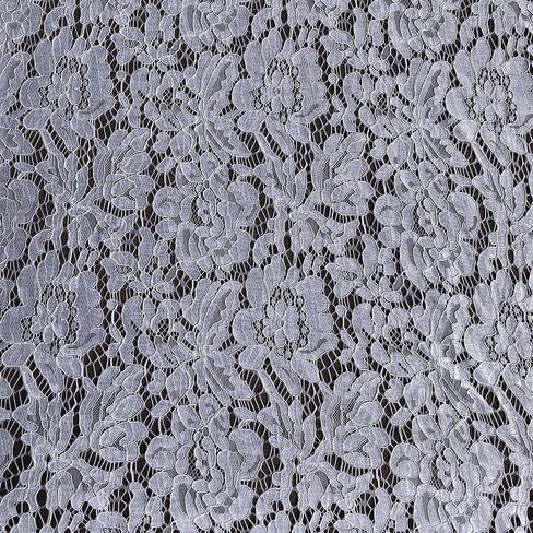 Lace Realm 60 Inches Wide Raschel Thread Lace Fabric, Vintage Lace Fabric Bolt for Wedding Dress,Fashion, Crafts, Decorations Lace Trim Fabric (a8332 Black, 1 Yard) in Saudi Arabia