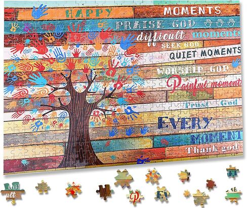 Sunflower Puzzle 500 Piece Puzzles for Adults - Retro Sunflowers and Farmhouse Yellow Flower Hummingbird Animal Inspirational Wooden Jigsaw Puzzles for Family Activities Games - God Says You are in Saudi Arabia