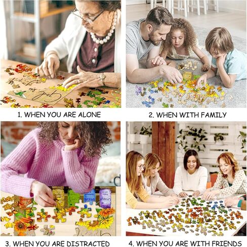 Sunflower Puzzle 500 Piece Puzzles for Adults - Retro Sunflowers and Farmhouse Yellow Flower Hummingbird Animal Inspirational Wooden Jigsaw Puzzles for Family Activities Games - God Says You are in Saudi Arabia
