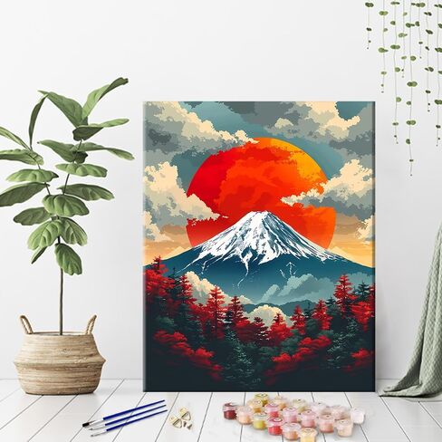TFIAVSIN Paint by Number for Adults Autumn Woodland, Paint by Numbers Landscape Oil Painting for Adults Paint by Number, DIY Paint Number Kits Adult Paint by Number Craft Kits, 16"x20" in Saudi Arabia