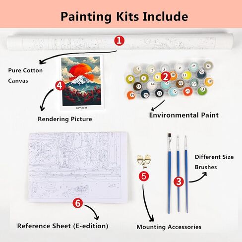 TFIAVSIN Paint by Number for Adults Autumn Woodland, Paint by Numbers Landscape Oil Painting for Adults Paint by Number, DIY Paint Number Kits Adult Paint by Number Craft Kits, 16"x20" in Saudi Arabia