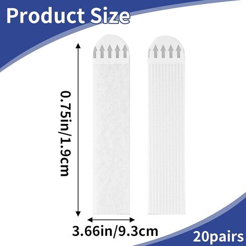 20 Pairs Large Picture Hanging Strips Heavy Duty, Sticky Picture Hangers for Walls, Hanging Pictures Without Nail, No Tools Wall Hanging Strips for Frame Mounting Strips in Saudi Arabia