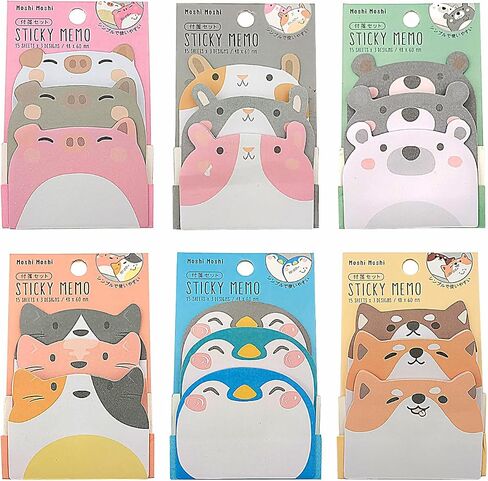 16 Pieces Cute Sticky Notes Cartoon Animal Sticky Notes Kawaii Self Sticky Memo Pads Notes for Kids Students Home School Office Easter Bunny Gifts Supplies in Saudi Arabia