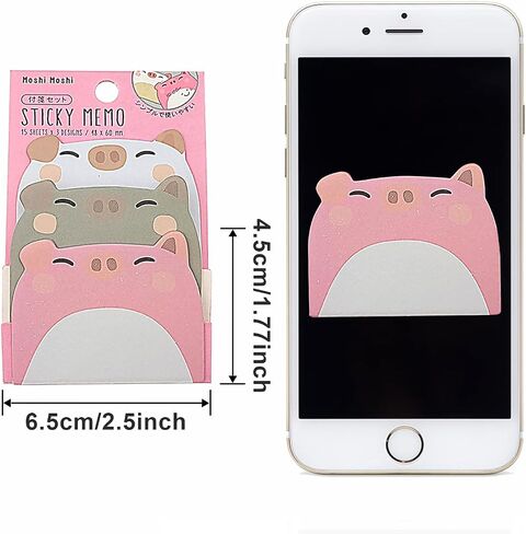 16 Pieces Cute Sticky Notes Cartoon Animal Sticky Notes Kawaii Self Sticky Memo Pads Notes for Kids Students Home School Office Easter Bunny Gifts Supplies in Saudi Arabia