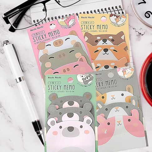 16 Pieces Cute Sticky Notes Cartoon Animal Sticky Notes Kawaii Self Sticky Memo Pads Notes for Kids Students Home School Office Easter Bunny Gifts Supplies in Saudi Arabia