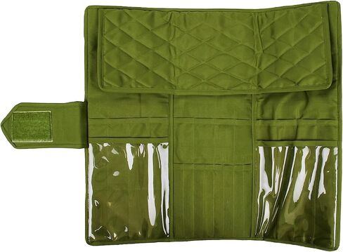 Yazzii Knitting Needles Case - Travel Organizer for Knitting Needles - Rolling Organizer Case Green in Saudi Arabia