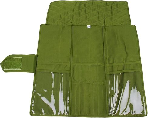 Yazzii Knitting Needles Case - Travel Organizer for Knitting Needles - Rolling Organizer Case Green in Saudi Arabia