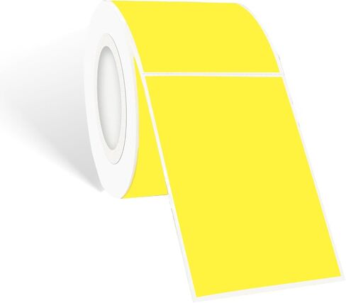STARLIBOO 3"X5" Rectangle Color Coding Labels, Removable Square Label Inventory Stickers, Permanent Warehouse Moving Box Square Label (250Labels, Yellow) in Saudi Arabia