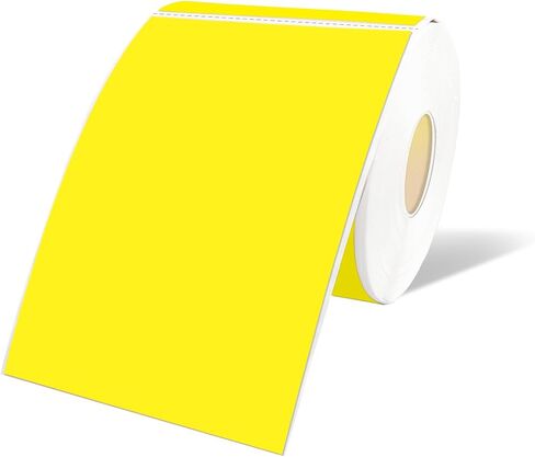 STARLIBOO 3"X5" Rectangle Color Coding Labels, Removable Square Label Inventory Stickers, Permanent Warehouse Moving Box Square Label (250Labels, Yellow) in Saudi Arabia