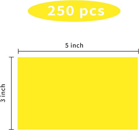 STARLIBOO 3"X5" Rectangle Color Coding Labels, Removable Square Label Inventory Stickers, Permanent Warehouse Moving Box Square Label (250Labels, Yellow) in Saudi Arabia