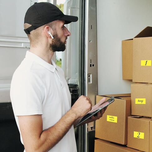 STARLIBOO 3"X5" Rectangle Color Coding Labels, Removable Square Label Inventory Stickers, Permanent Warehouse Moving Box Square Label (250Labels, Yellow) in Saudi Arabia