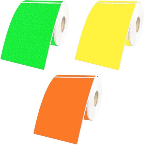 STARLIBOO 3"X5" Rectangle Color Coding Labels, Removable Square Label Inventory Stickers, Permanent Warehouse Moving Box Square Label (250Labels, Yellow) in Saudi Arabia