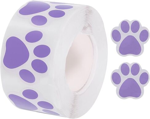 MECCANIXITY Adhesive Label Stickers Pink 600Pcs Paw Prints Stickers 1.5inch Dog Paw Bear Paw Stickers for Children Teacher Fit Crafts Party in Saudi Arabia