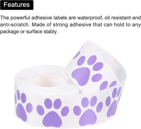 MECCANIXITY Adhesive Label Stickers Pink 600Pcs Paw Prints Stickers 1.5inch Dog Paw Bear Paw Stickers for Children Teacher Fit Crafts Party in Saudi Arabia