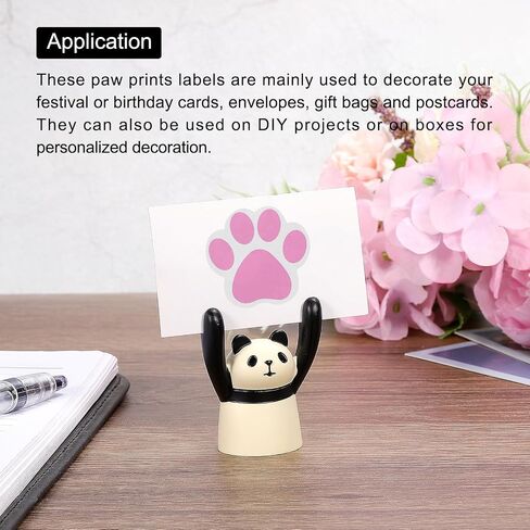 MECCANIXITY Adhesive Label Stickers Pink 600Pcs Paw Prints Stickers 1.5inch Dog Paw Bear Paw Stickers for Children Teacher Fit Crafts Party in Saudi Arabia