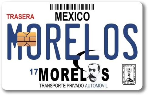 Mexico Placas - Mexican License Plate - Credit and Debit Card Skin Vinyl Sticker (2 Piece) (Zacatecas) in Saudi Arabia