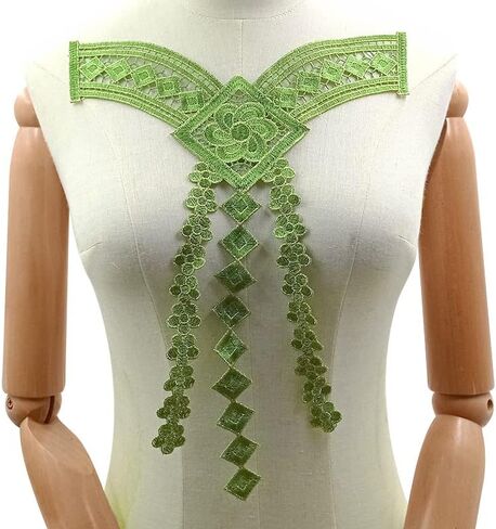 1 pc Lace Collar Beautiful Flower Venise Lace Trim Sewing Appliques (Color C) in Saudi Arabia