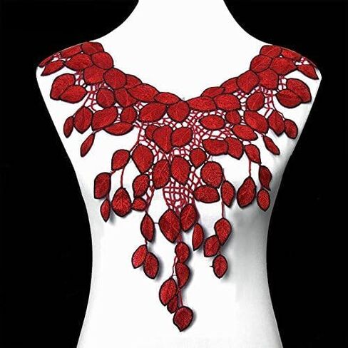 1 pc Lace Collar Beautiful Flower Venise Lace Trim Sewing Appliques (Color C) in Saudi Arabia