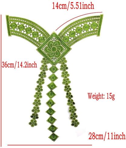 1 pc Lace Collar Beautiful Flower Venise Lace Trim Sewing Appliques (Color C) in Saudi Arabia
