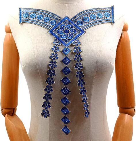 1 pc Lace Collar Beautiful Flower Venise Lace Trim Sewing Appliques (Color C) in Saudi Arabia