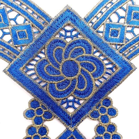 1 pc Lace Collar Beautiful Flower Venise Lace Trim Sewing Appliques (Color C) in Saudi Arabia