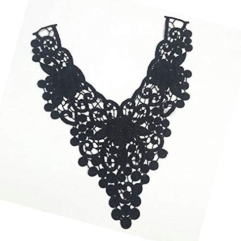 1 pc Lace Collar Beautiful Flower Venise Lace Trim Sewing Appliques (Color C) in Saudi Arabia