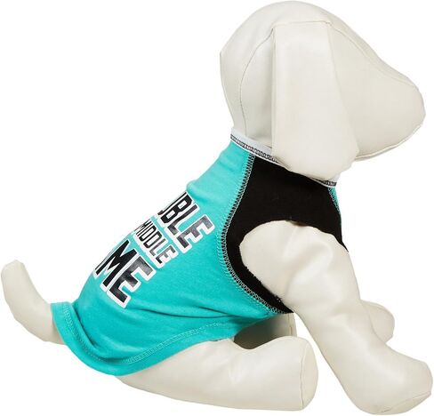 Trouble is My Middle Name Dog Tank - Teal - Small in Saudi Arabia