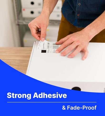 BlackWidow 4" x 6" Direct Thermal Shipping Labels, Perforated and Strong Adhesive, Compatible with Rollo, MUNBYN, Zebra, Fargo Label Printer. Commercial Grade. (Fanfold or roll) (Roll 500 Labels) in Saudi Arabia