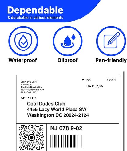 BlackWidow 4" x 6" Direct Thermal Shipping Labels, Perforated and Strong Adhesive, Compatible with Rollo, MUNBYN, Zebra, Fargo Label Printer. Commercial Grade. (Fanfold or roll) (Roll 500 Labels) in Saudi Arabia