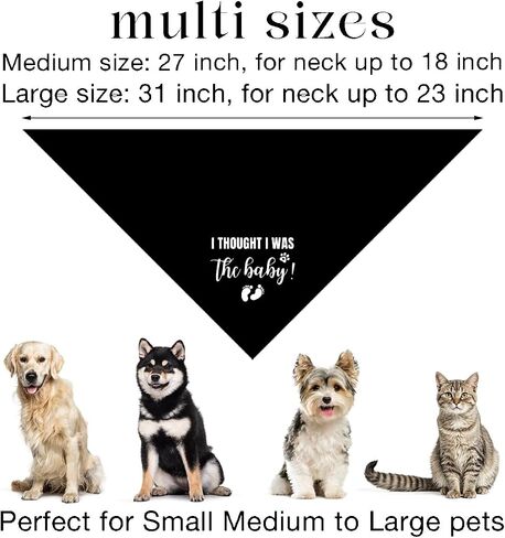 I Thought I was The Baby Dog Bandana, Dog Bandana, Dog Scarf Accessories, Dog Triangle Scarf, Dog Bandana for Large Dog, Pregnancy Announcement Dog Bandana, Dog Bandana Pet Scarf (L) in Saudi Arabia