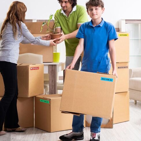 Removable Home Moving Labels, 240 Pcs Large Moving Stickers for Boxes Home Coding Packing Labels, Fragile Moving Stickers, Writable Blank Labels Living Room Stickers (4.5 x1 Inch) in Saudi Arabia