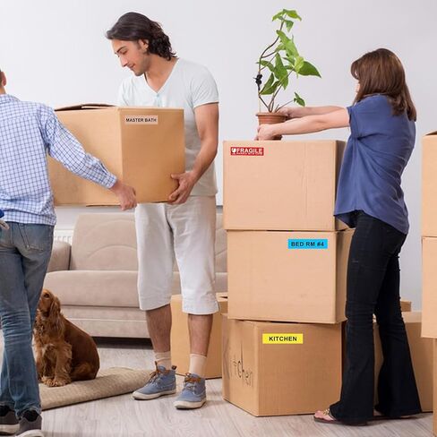 Removable Home Moving Labels, 240 Pcs Large Moving Stickers for Boxes Home Coding Packing Labels, Fragile Moving Stickers, Writable Blank Labels Living Room Stickers (4.5 x1 Inch) in Saudi Arabia