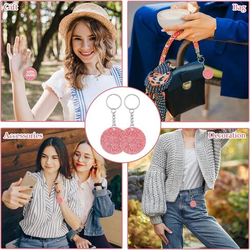 30 جهاز كمبيوتر شخصى بريق الاكريليك سلسلة المفاتيح الفراغات مجموعات 2 بوصة واضح ملون الاكريليك المفاتيح جولة الفراغات الاكريليك ورقة المفاتيح خواتم شرابات DIY روز الذهب سلاسل المفاتيح للمكافآت شكرا الهدايا DIY الفينيل الحرفية in Kuwait