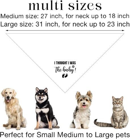 I Thought I was The Baby Dog Bandana, Dog Bandana, Dog Scarf Accessories, Dog Triangle Scarf, Dog Bandana for Large Dog, Pregnancy Announcement Dog Bandana, Dog Bandana Pet Scarf (L) in Saudi Arabia