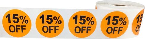 50% Percent Off Stickers for Retail 1.5 Inch 500 Adhesive Labels in Saudi Arabia