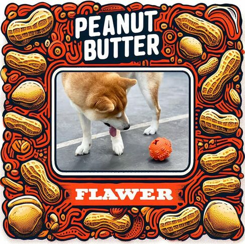 Indestructible Puzzle Dog Toy for Aggressive Chewers to Keep Them Busy Interactive Peanut Butter Natural Rubber Fillable Dog Toy Ball,Tough Fun Topple Treat Dispensing Dog Toys in Saudi Arabia