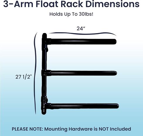 Hanging Pool Float Storage Rack - Convenient Holder by Float Storage, Sturdy Furniture Grade PVC 3 Arm Rack for Easy Air Drying and Cleaning (White) in Saudi Arabia